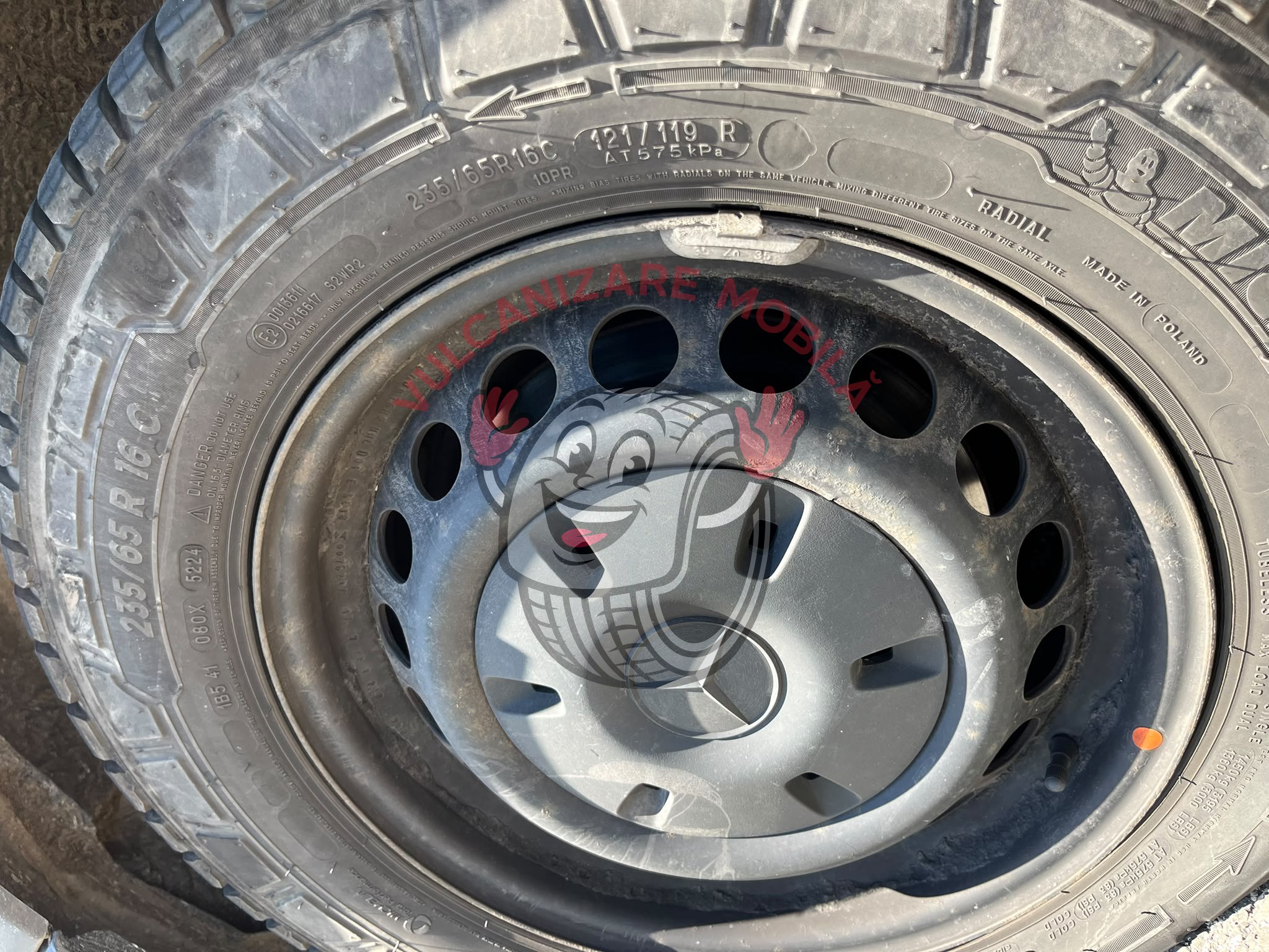 Vulcanizare mobilă Nădlac – intervenție reală