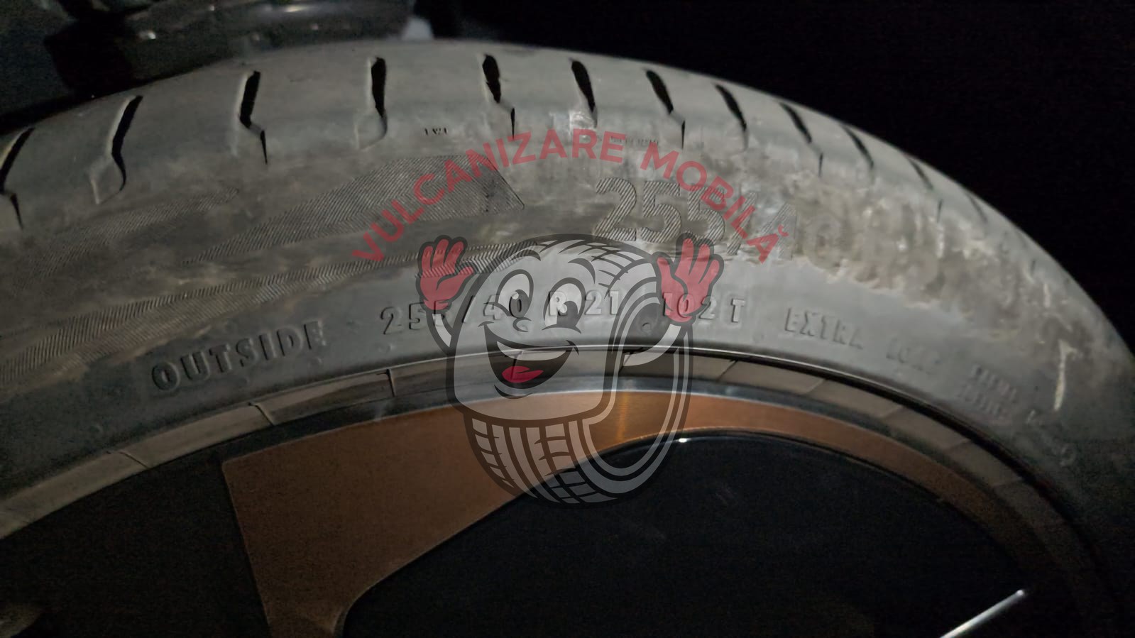 Vulcanizare mobilă în Valea Hotarului