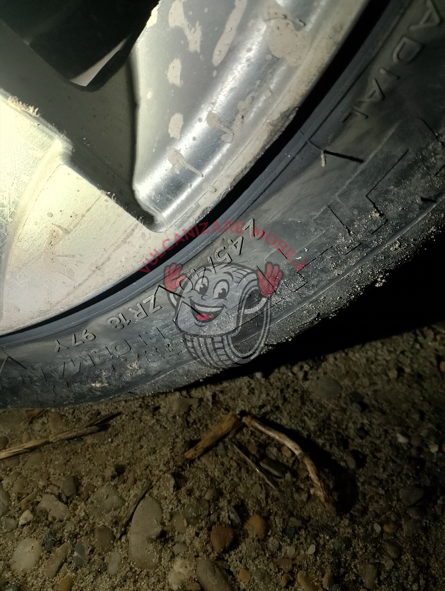 Vulcanizare mobilă Unknown Location – intervenție reală